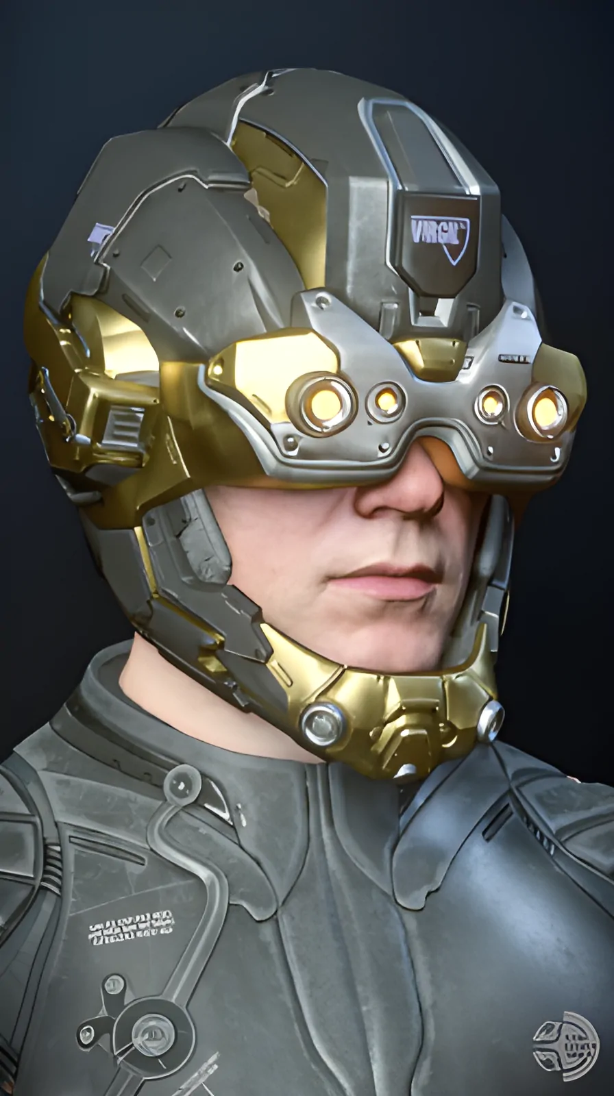 Enlarge Argus Helmet Silver/Gold/Grey