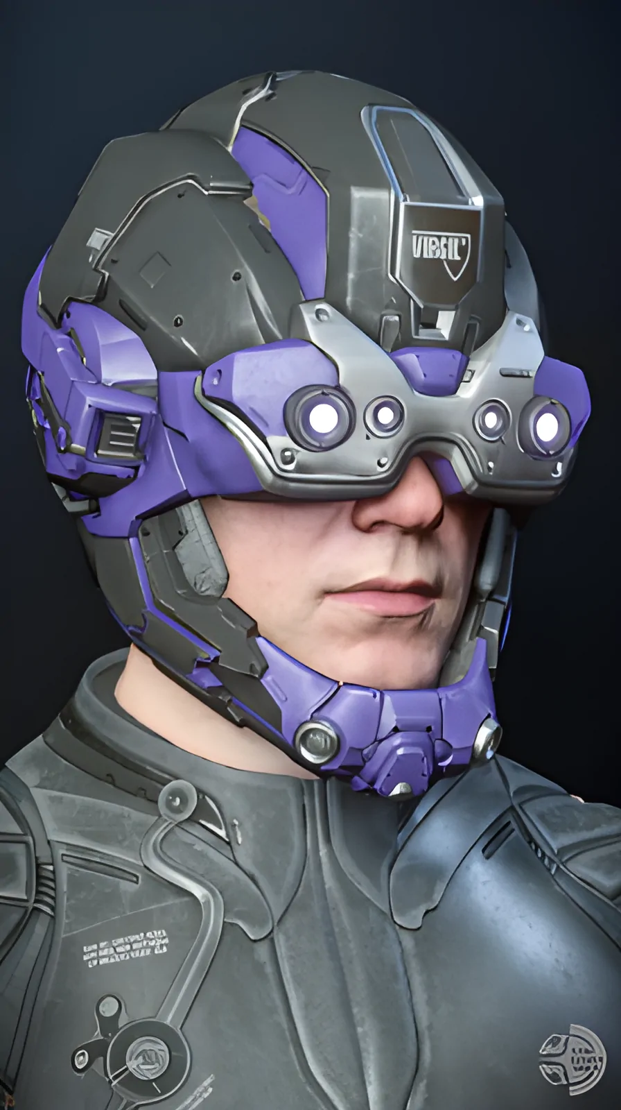 Argus Helmet Black/White/Violet