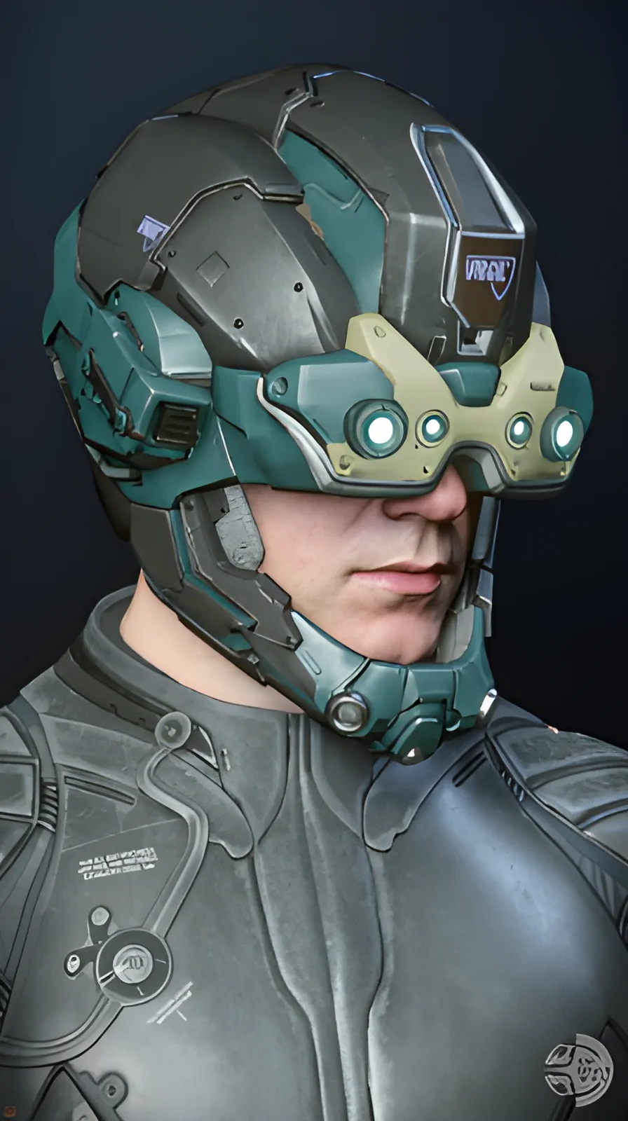 Argus Helmet Black/Aqua/Silver